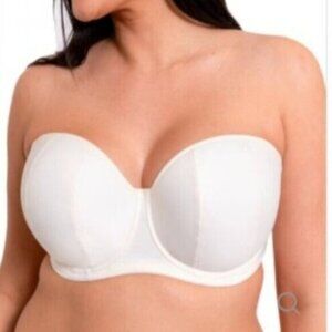Curvy Kate Luxe Strapless Bra Ivory size 34 E (DD)